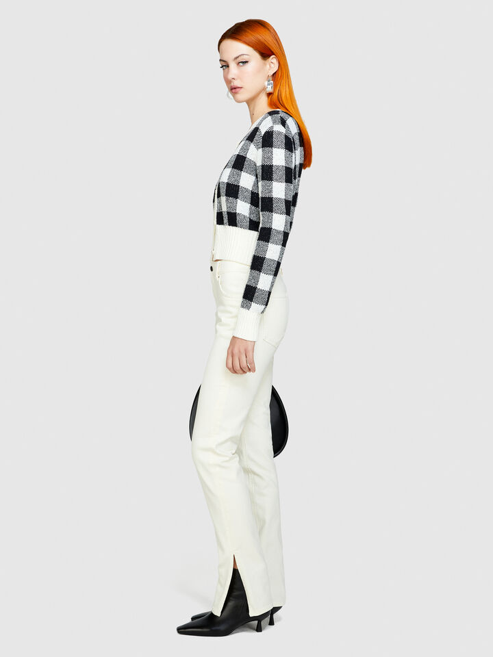 Colorful jeans with slits - women's slim fit jeans - Creamy White | Sisley image number 2